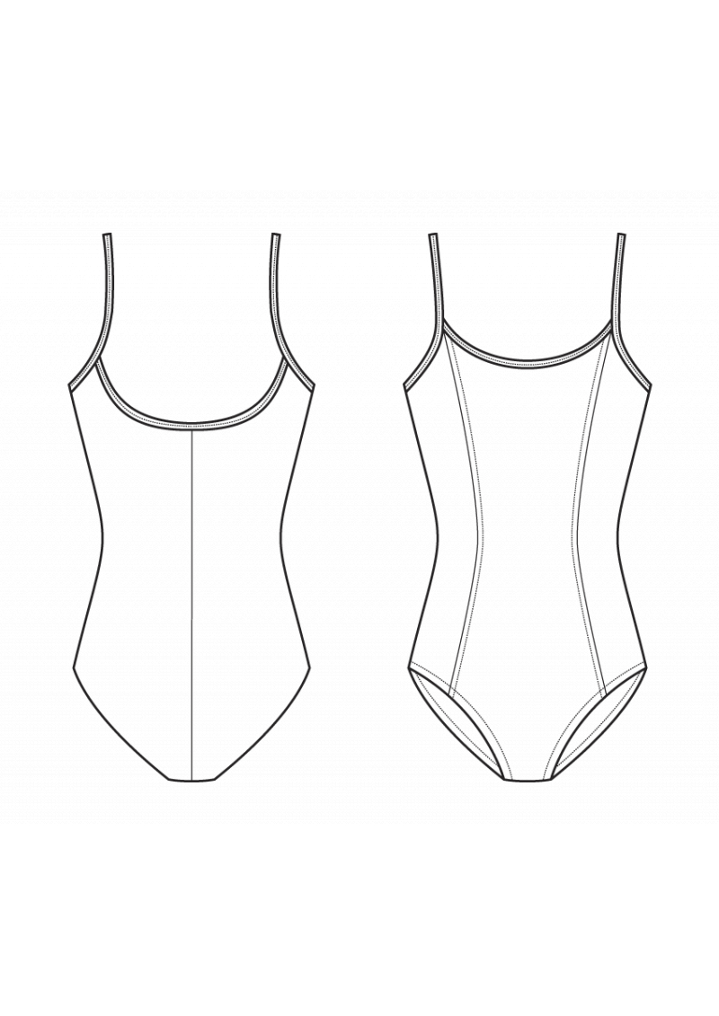 Leotard with Thin Straps